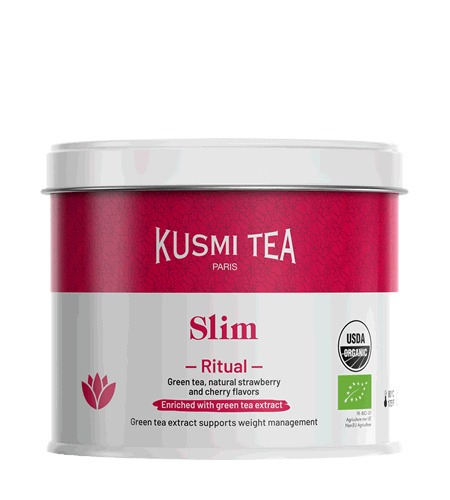 Kusmi Tea Sypaný zelený čaj na zrychlení metabolismu Slim Ritual, kovová dóza 100 g 21254A1070