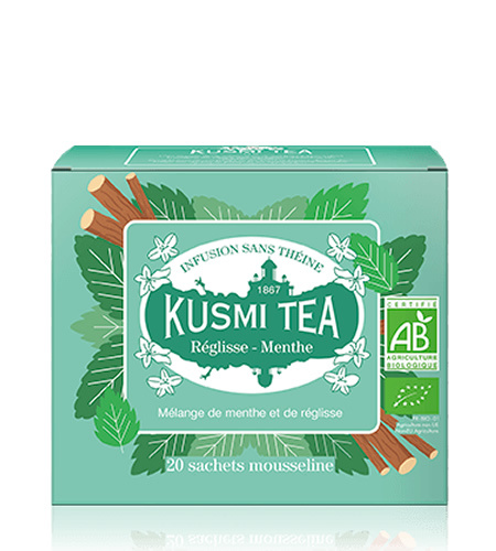 Kusmi Tea Bylinný čaj lékořice s mátou, 20 sáčků 24 g 21278A1120