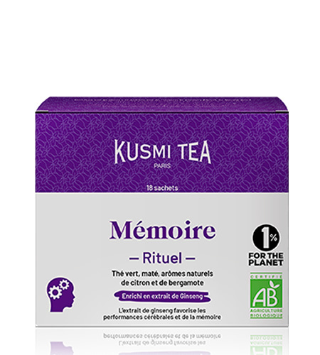 Kusmi Tea Porcovaný zelený čaj s ženšenem pro lepší paměť Memory Ritual Bio, 18 sáčků 21297A1460