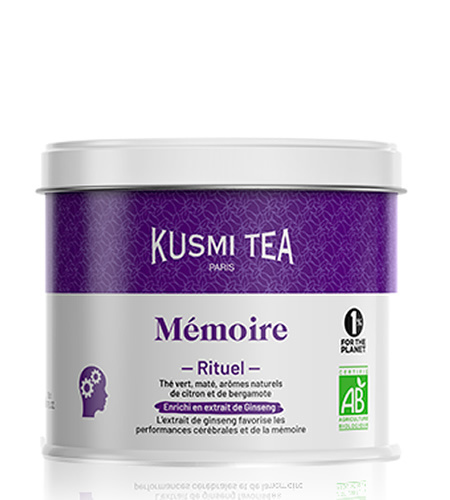 Kusmi Tea Sypaný zelený čaj s ženšenem pro lepší paměť Memory Ritual Bio, kovová dóza 100 g 21297A1070