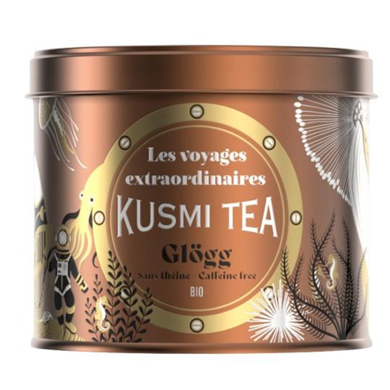 Kusmi Tea Sypaný ovocný vánoční čaj Glögg Bio, kovová dóza 125 g 21311A1070