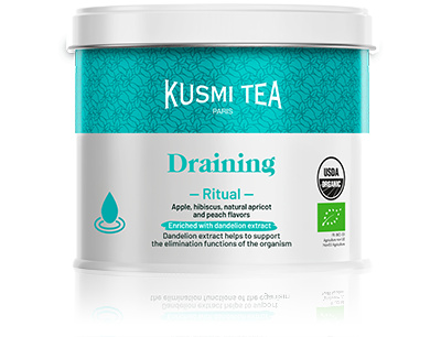 Kusmi Tea Sypaný ovocný čaj na odvodnění organismu Ritual Draining, kovová dóza 100 g 21315A1070