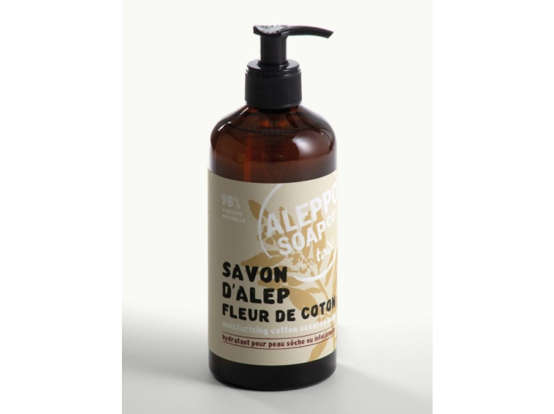 Tekuté aleppské mýdlo s vůní bavlny 500 ml