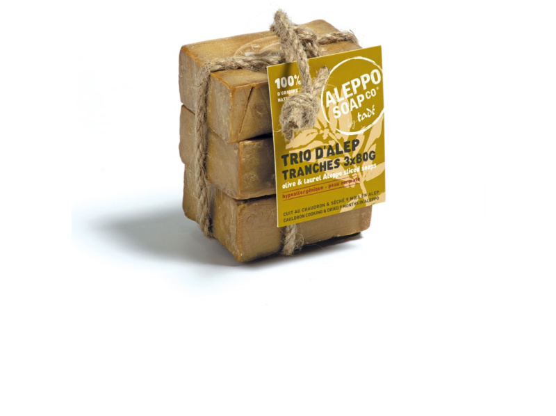 Aleppské mýdlo – sada 3 ks plátků 80 g