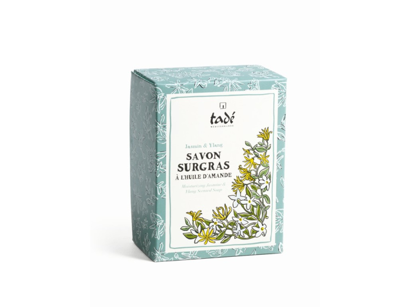 Přírodní mýdlo s mandlovým olejem a vůní jasmínu a ylang-ylang na provázku 200 g