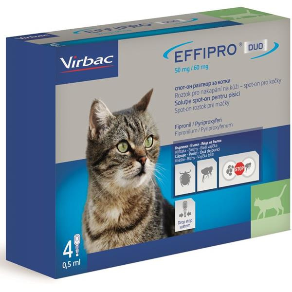 Effipro DUO Cat (1-6kg) 50/60 mg, 4x0,5ml