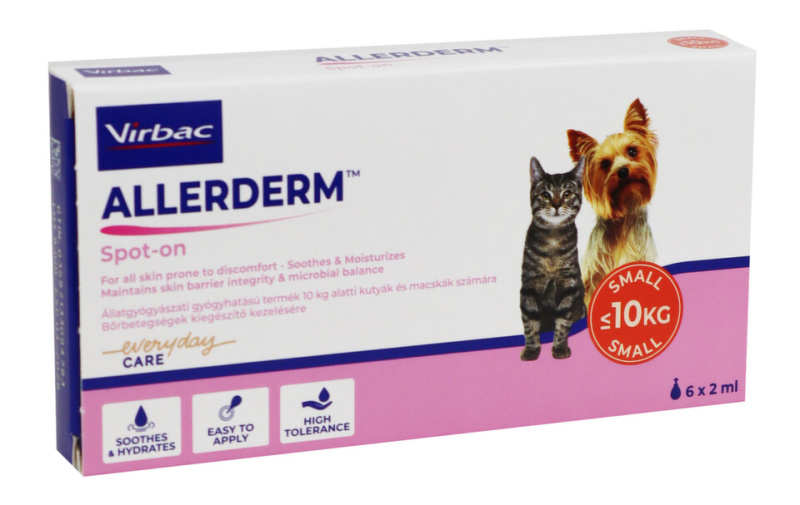 Allerderm Spot on 6x2ml pro psy a kočky do 10kg 6 x 2 ml