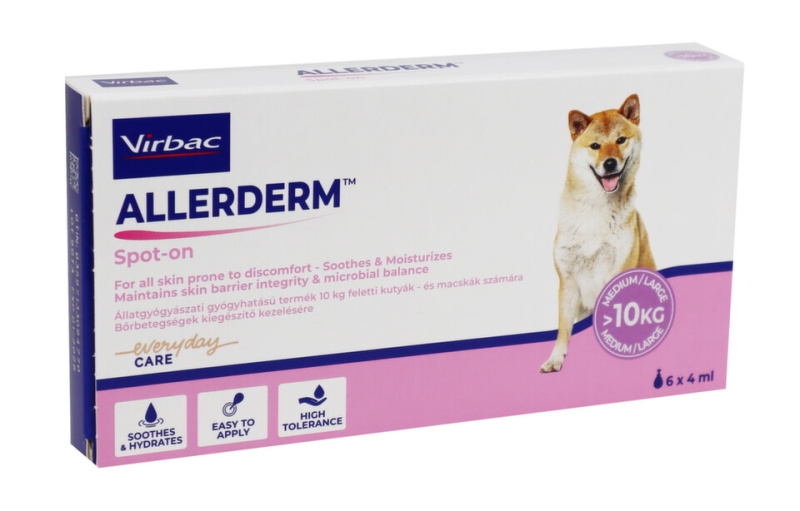 Allerderm Spot on 6x4ml pro psy a kočky nad 10kg 6 x 4 ml