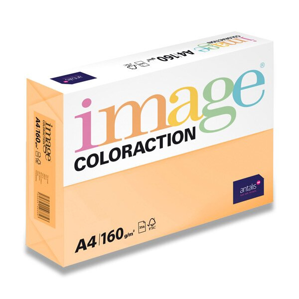Barevný papír Image Coloraction, 160 g, 250 listů Meruňková