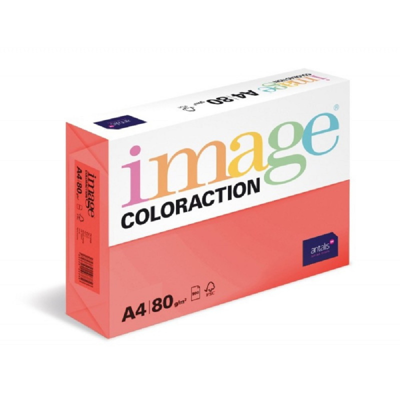 Coloraction A4 80 g 500 ks - Chile/jahodově červená