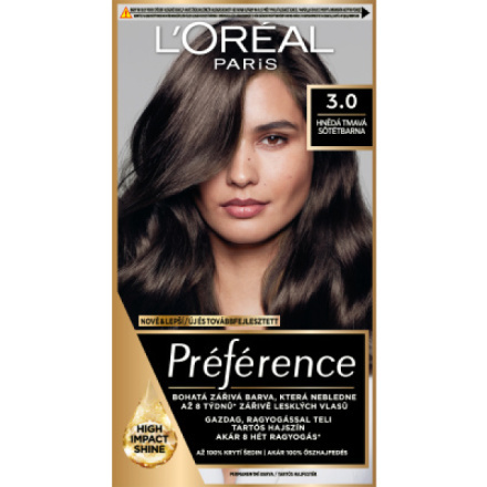 L’Oréal Paris Préférence barva na vlasy odstín 3.0 Dark Brown 1 ks