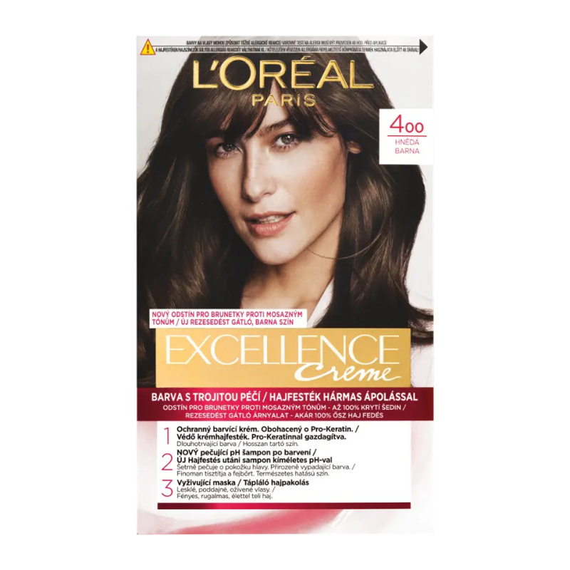 L’Oréal Paris Excellence Creme barva na vlasy odstín 400 Brown 1 ks
