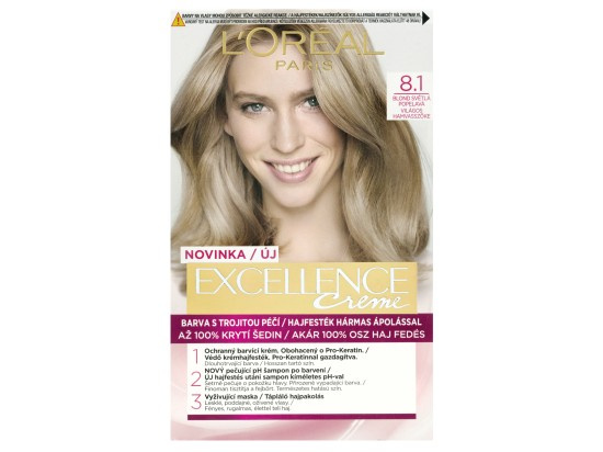 L’Oréal Paris Excellence Creme barva na vlasy odstín 8.1 Ash Blonde 1 ks