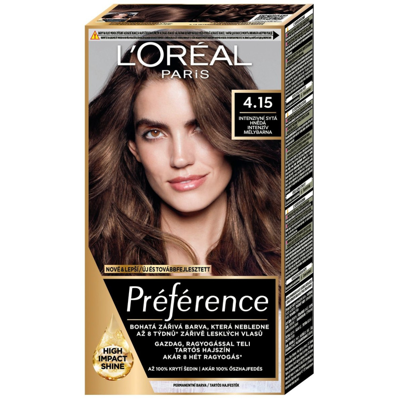 L'Oréal Paris Préférence Permanentní barva na vlasy – intenzivní sytá hnědá