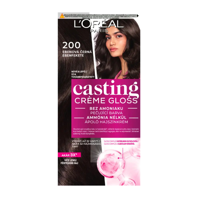 L’Oréal Paris Casting Creme Gloss barva na vlasy odstín 200 Ebony Black 1 ks