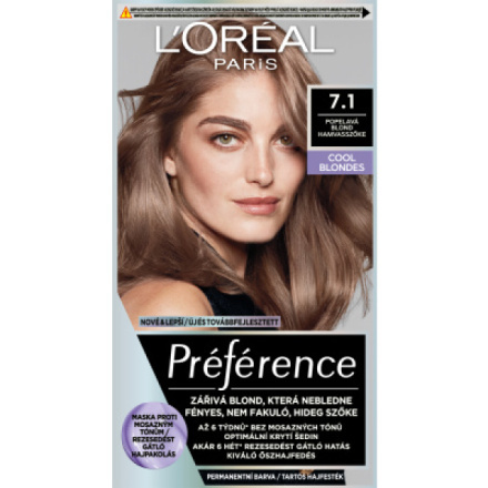 L’Oréal Paris Préférence barva na vlasy odstín 7.1 Ashy Blond