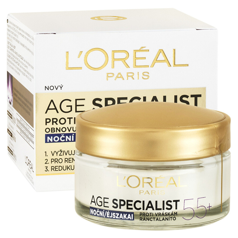 L’Oréal Paris Age Specialist 55+ noční obnovující krém proti vráskám 55+ 50 ml