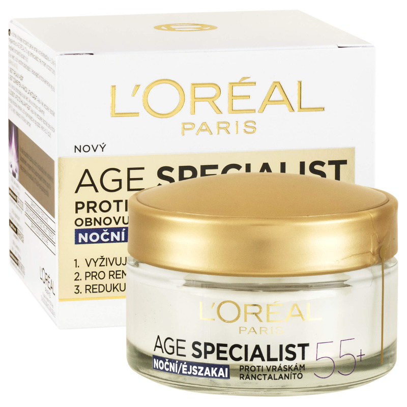 L’Oréal Paris Age Specialist 55+ noční obnovující krém proti vráskám 55+ 50 ml