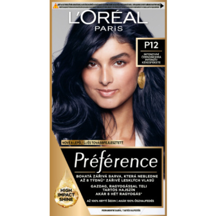 L’Oréal Paris Préférence barva na vlasy odstín P12 Intense Cool Black 1 ks