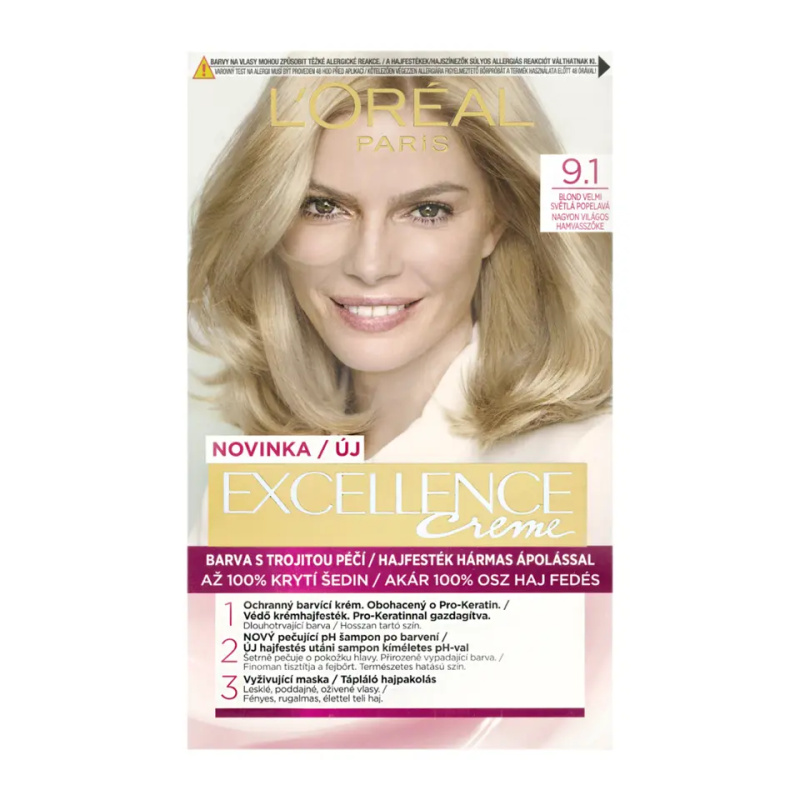 L’Oréal Paris Excellence Creme barva na vlasy odstín 9.1