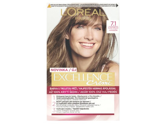 L’Oréal Paris Excellence Creme barva na vlasy odstín 7.1