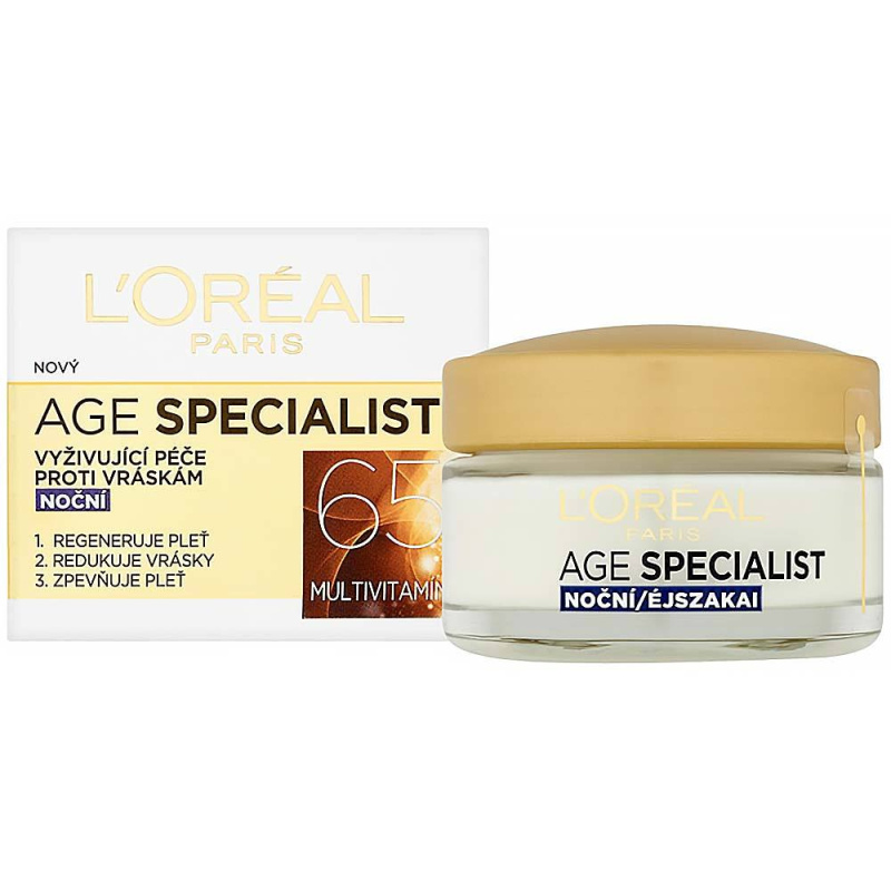 L’Oréal Paris Age Specialist 65+ vyživující noční krém proti vráskám 50 ml
