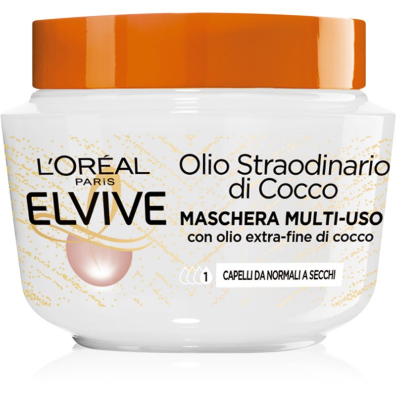 L’Oréal Paris Elseve Extraordinary Oil Coconut vyživující maska pro normální až suché vlasy s kokosovým olejem 300 ml