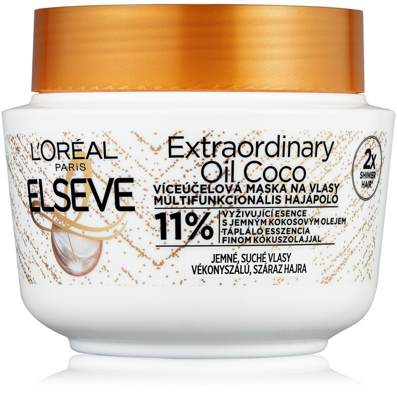 L’Oréal Paris Elseve Extraordinary Oil Coconut vyživující maska pro normální až suché vlasy s kokosovým olejem 300 ml