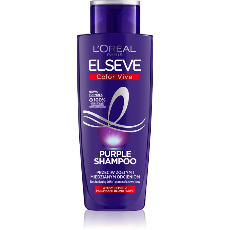 L’Oréal Paris Elseve Color-Vive Purple šampon neutralizující žluté tóny 200 ml