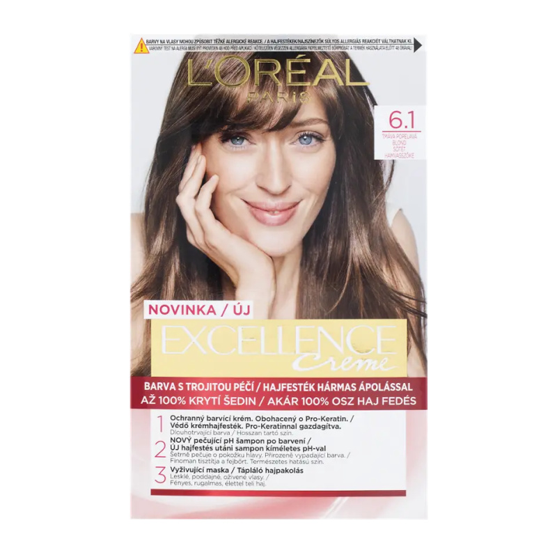 L’Oréal Paris Excellence Creme barva na vlasy odstín 6.1 1 ks