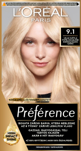 L’Oréal Paris Préférence barva na vlasy odstín 9.1 Viking Light Ash Blonde