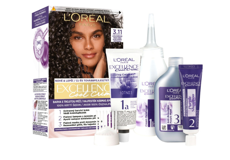 L’Oréal Paris Excellence Cool Creme barva na vlasy odstín 3.11 Ultra Ash Dark Brown