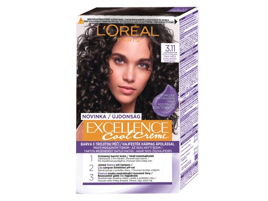 L’Oréal Paris Excellence Cool Creme barva na vlasy odstín 3.11 Ultra Ash Dark Brown