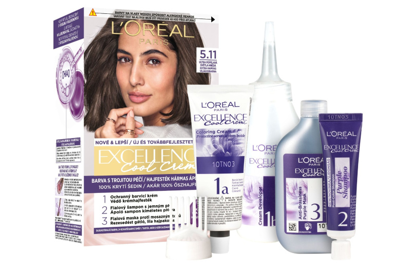 L’Oréal Paris Excellence Cool Creme barva na vlasy odstín 5.11 Ultra Ash Light Brown