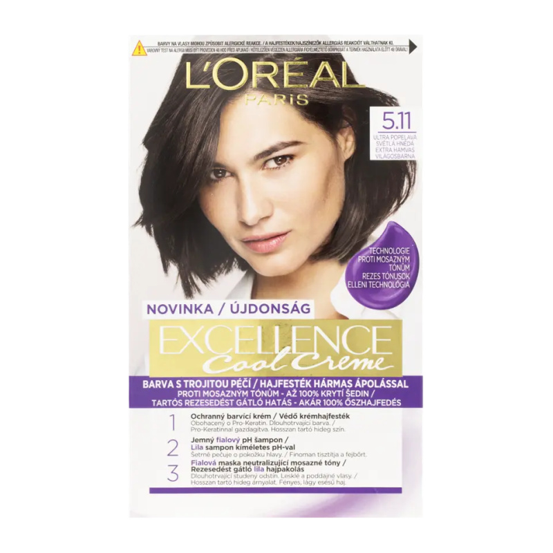 L’Oréal Paris Excellence Cool Creme barva na vlasy odstín 5.11 Ultra Ash Light Brown