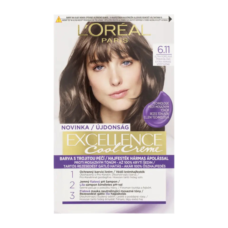 L’Oréal Paris Excellence Cool Creme barva na vlasy odstín 6.11 Ultra Ash Dark Blond