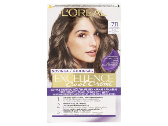 L’Oréal Paris Excellence Cool Creme barva na vlasy odstín 7.11 Ultra Ash Blond