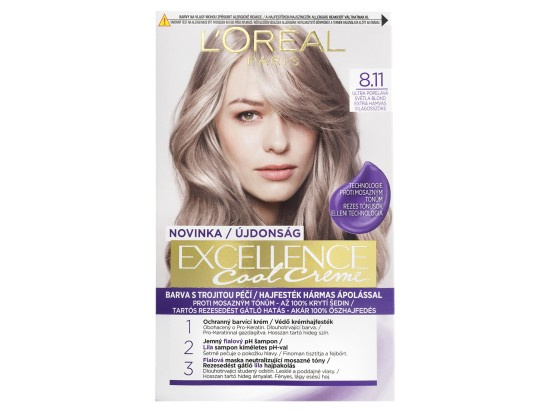 L’Oréal Paris Excellence Cool Creme barva na vlasy odstín 8.11 Ultra Ash Light Blond