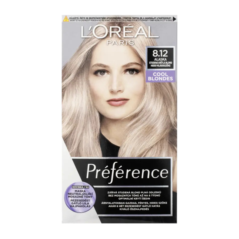 L’Oréal Paris Préférence barva na vlasy odstín 8.12 Light Ash Beige Blonde