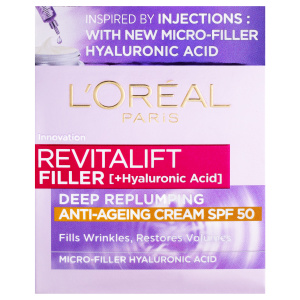 L’Oréal Paris Revitalift Filler denní krém proti stárnutí pleti SPF 50 50 ml