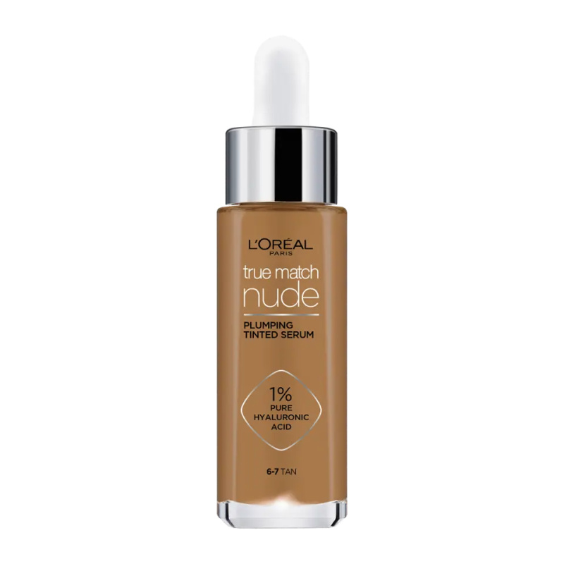L’Oréal Paris True Match Nude Plumping Tinted Serum sérum pro sjednocení barevného tónu pleti odstín 6-7 Tan 30 ml