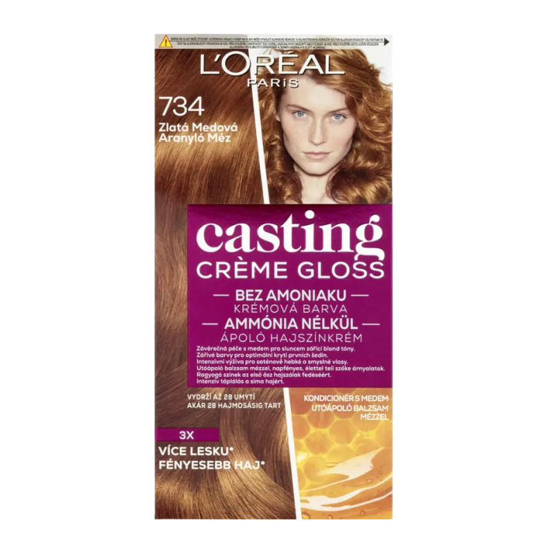 L’Oréal Paris Casting Creme Gloss barva na vlasy odstín 734 Golden Honey