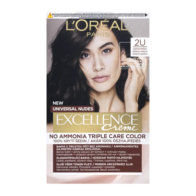 L’Oréal Paris Excellence Universal Nudes permanentní barva na vlasy odstín 2U 1 ks