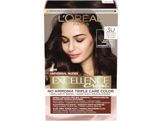 L’Oréal Paris Excellence Universal Nudes permanentní barva na vlasy odstín 3U 1 ks