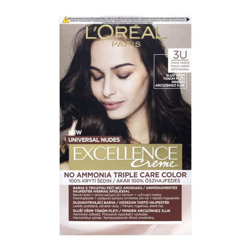 L’Oréal Paris Excellence Universal Nudes permanentní barva na vlasy odstín 3U 1 ks