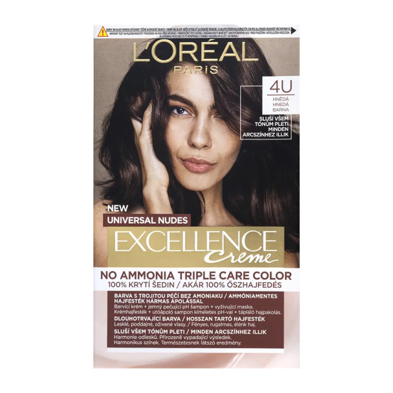 L’Oréal Paris Excellence Universal Nudes permanentní barva na vlasy odstín 4U 1 ks