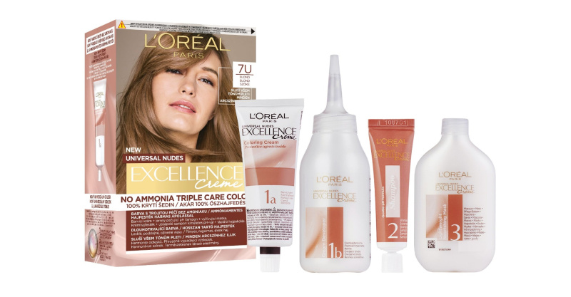 L’Oréal Paris Excellence Universal Nudes permanentní barva na vlasy odstín 7U 1 ks