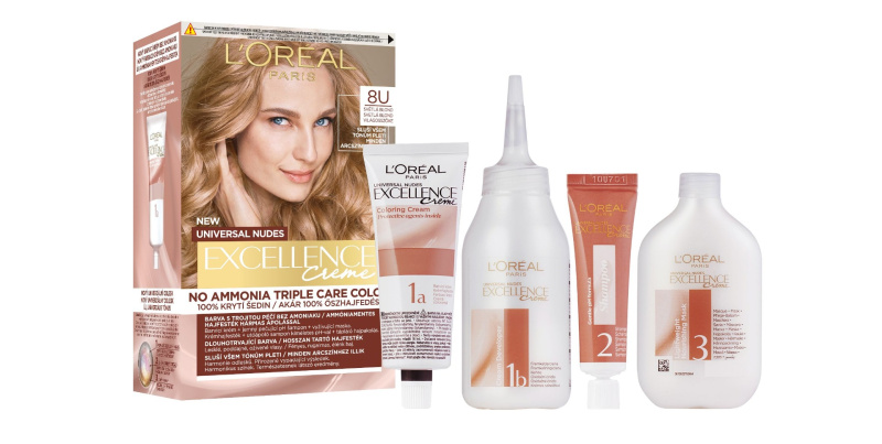 L’Oréal Paris Excellence Universal Nudes permanentní barva na vlasy odstín 8U 1 ks