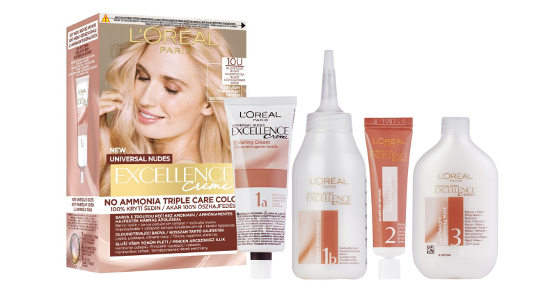 L’Oréal Paris Excellence Universal Nudes permanentní barva na vlasy odstín 10U 1 ks
