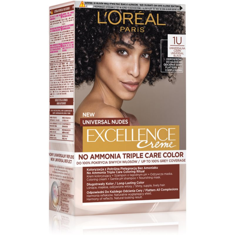 L’Oréal Paris Excellence Universal Nudes permanentní barva na vlasy odstín 1U 1 ks